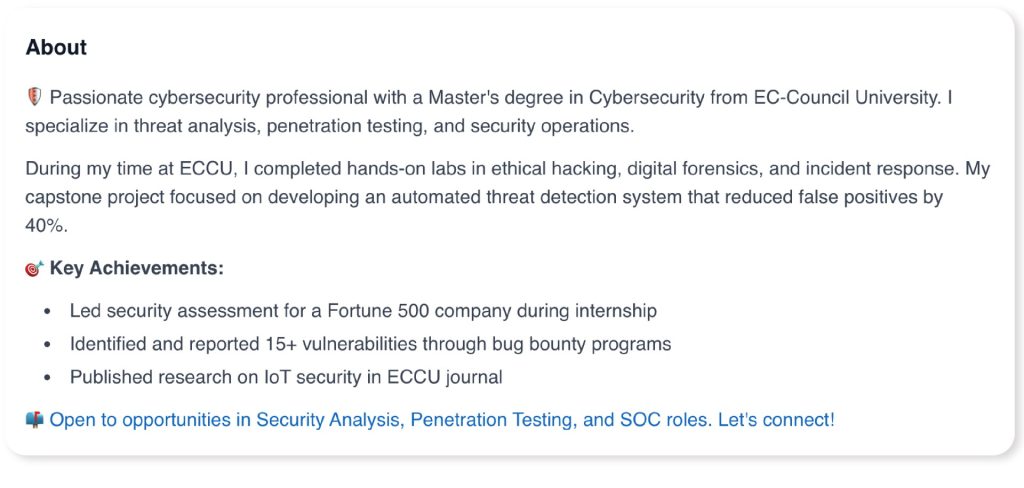 Blog Infographic - LinkedIn About Section