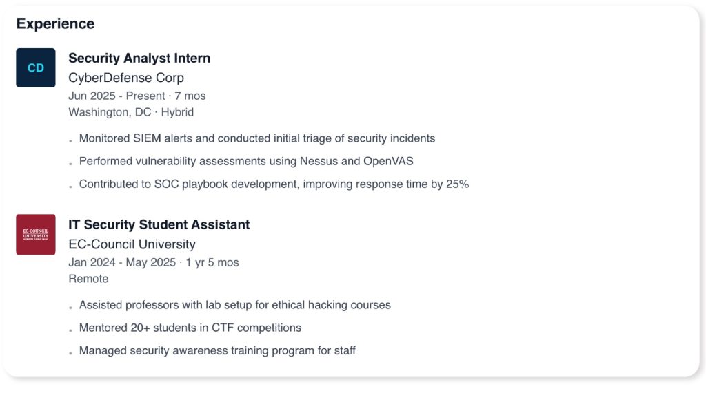 Blog Infographic - LinkedIn Experience