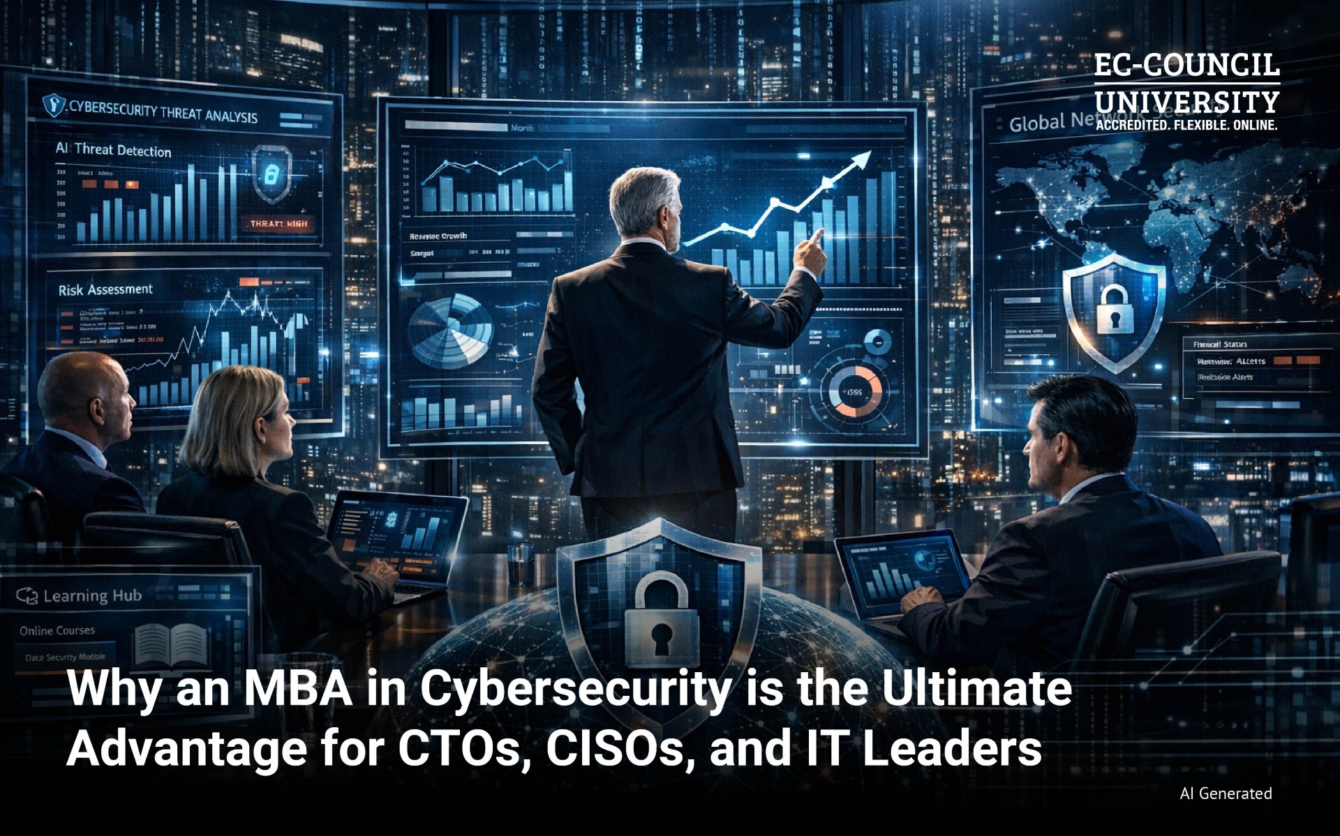 Blog banner - MBA in Cybersecurity Is Ideal for CTOs, CISOs, and IT Directors